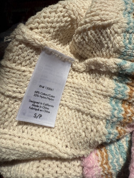 NWT l*space Ivy Cream Knit Crop Tank Top with Pastel Trim - Picture 9 of 11